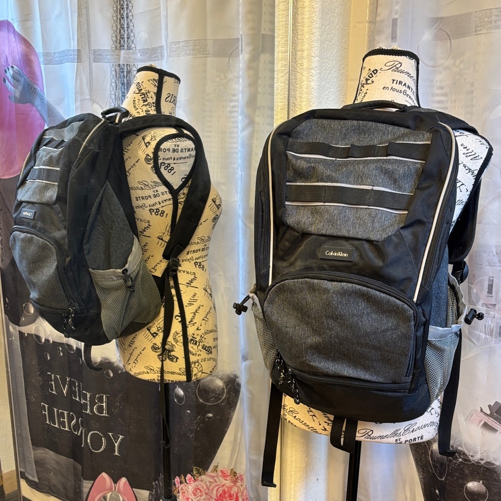 Calvin Klein Charcoal and Black Men's Backpack - Picture 1 of 15